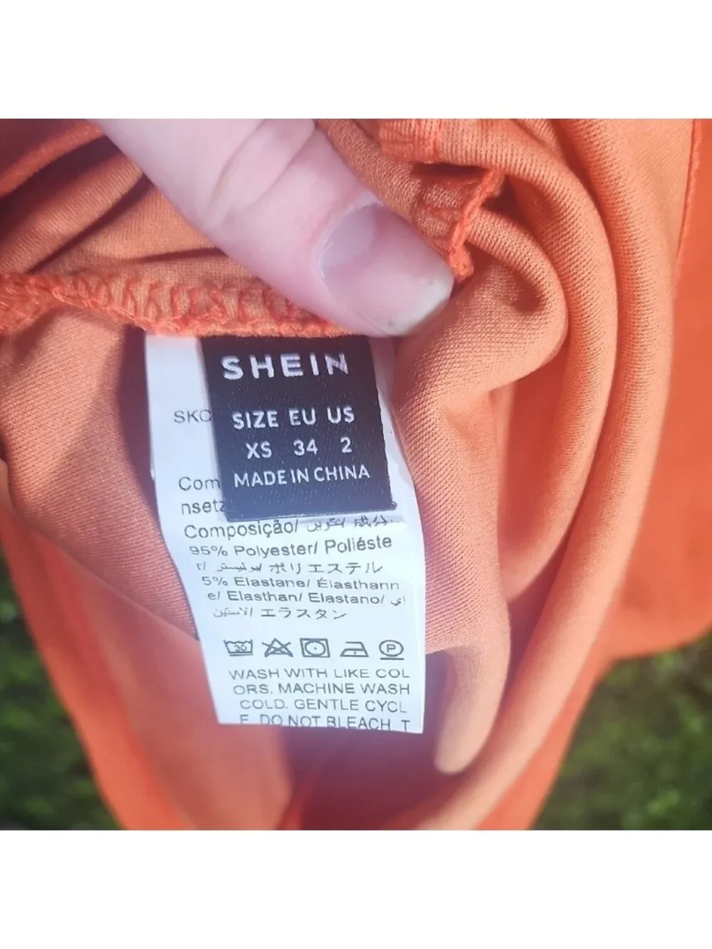 SHEIN Orange Pink Mini Dress XS